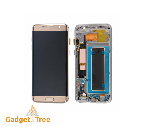 Samsung Galaxy S7 Edge LCD Screen [With Frame] Gold