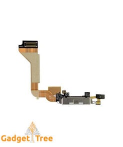 Charging Port Flex Cable with Microphone for iPhone 4 White