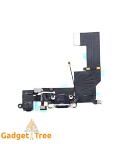 Charging Port USB Connector Dock Headphone Jack Flex Cable for iPhone 5S Black